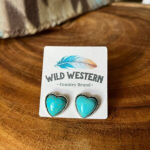 Brinco de Coração Turquesa