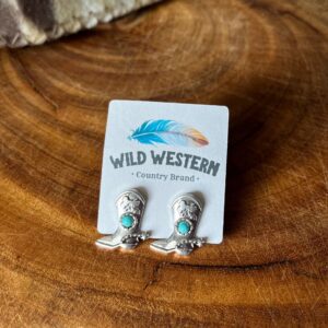Brinco de Bota com Turquesa M