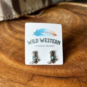 Brinco de Bota com Turquesa P