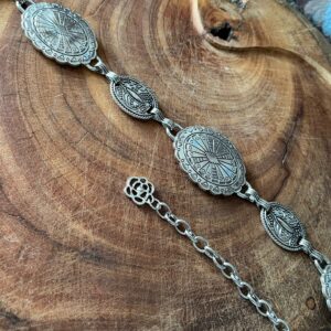 Cinto de Metal Conchos Vintage