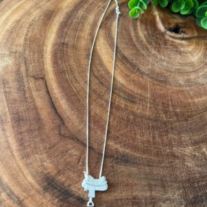 Colar de Sela cravejado com Zircônias (Prata 925)