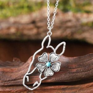 Colar de Cavalo com pedra Turquesa