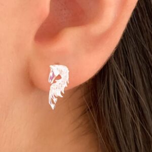 Brinco Cavalo Mini com Zircônias em Prata 925