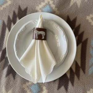 Kit Porta Guardanapo de Cavalo (Couro Marrom)