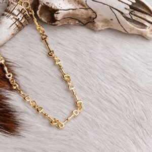 Pulseira Mini Bridões Banho de Ouro