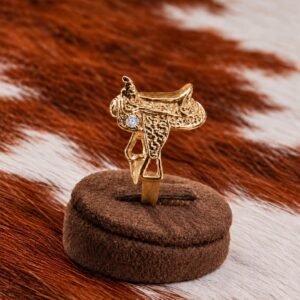 Anel de Sela Banho de Ouro